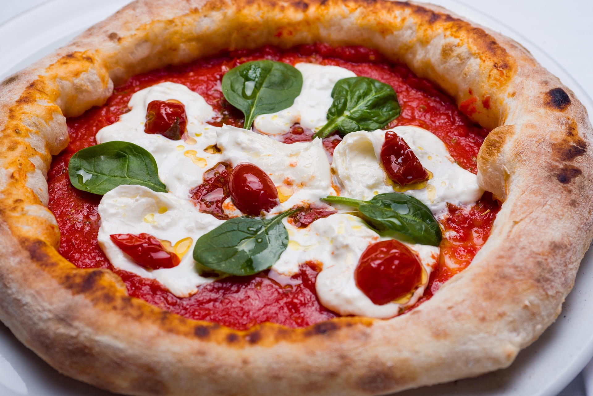A traditional Italian made pizza
